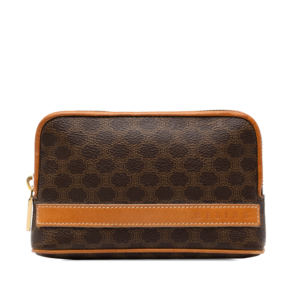 Celine Other - Pre-Loved Celine Macadam Coated Canvas Cosmetic Pouch
